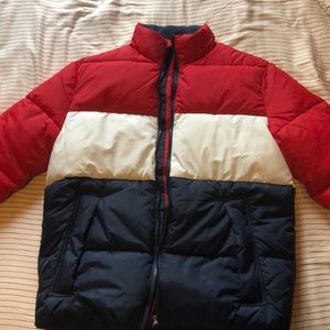 RED, WHITE, BLUE H&M PARKA BRAND NEW!!